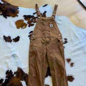 Carhartt WIP Brown Overalls small tan dungarees coveralls carpenter pants